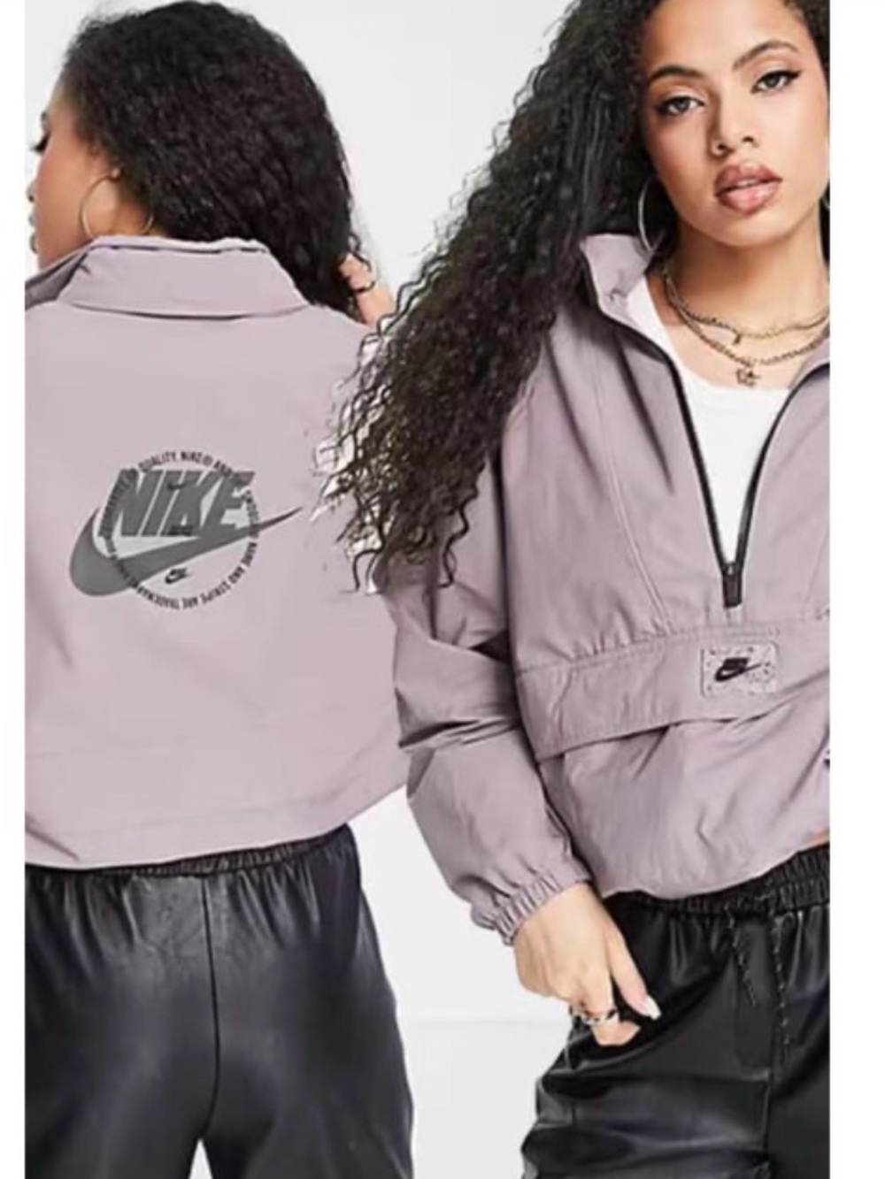 Nike Womens Sports Utility Jacket 1/2 Zip Revolution Pullover Size S